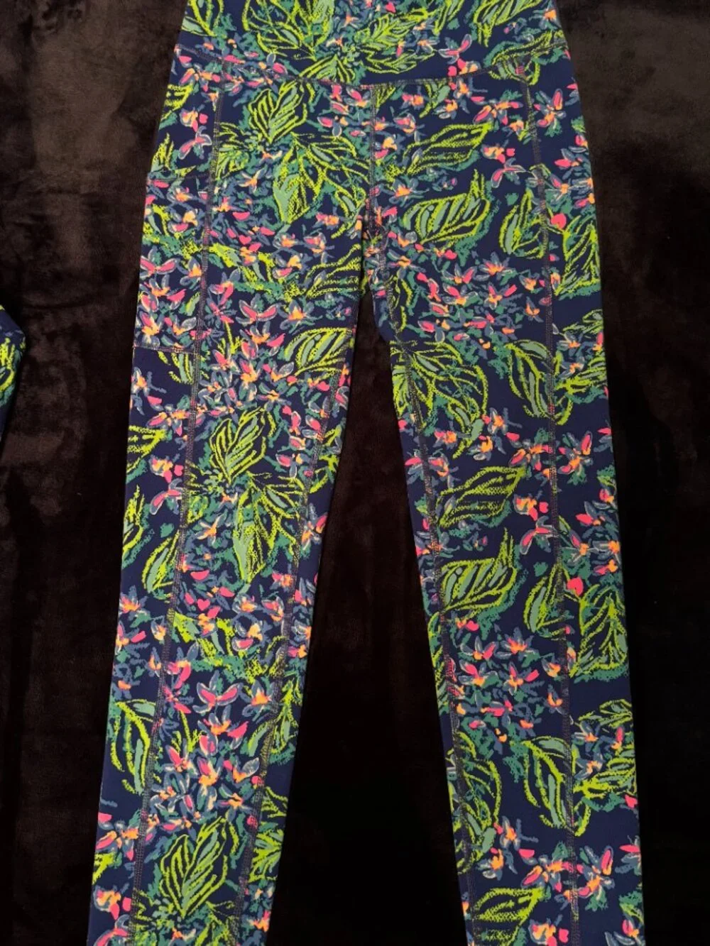 Lilly Pulitzer Luxlectic Matching Activewear Set Medium Floral Tank/leggings EUC